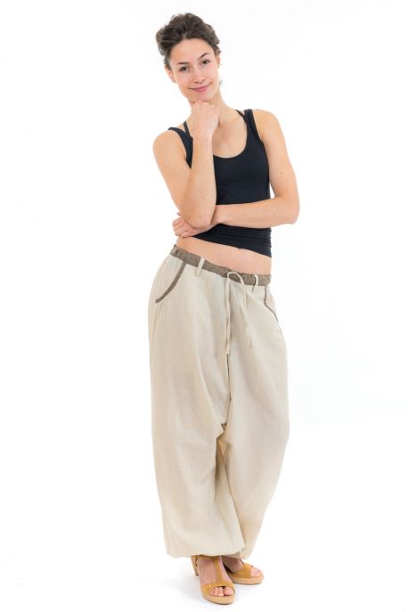 Pantalon sarouel droit casual homme Samadhi femme