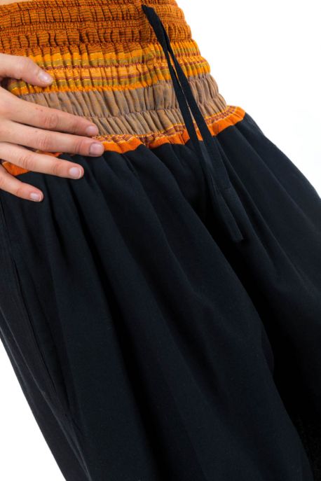 Pantalon sarouel indian chic sari orange personnalisable