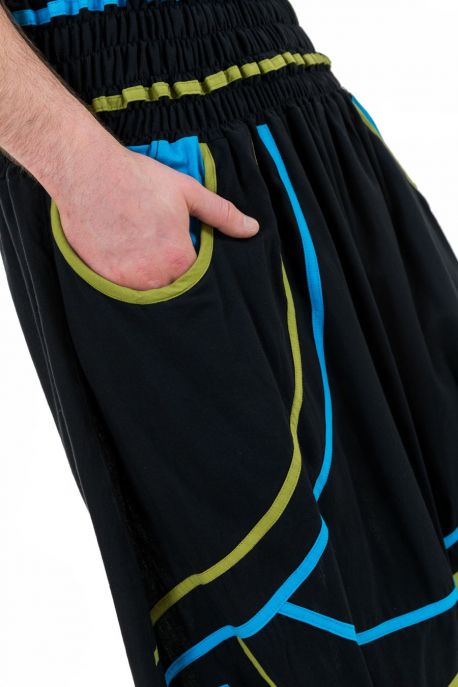 Sarouel elastique grande taille mixte noir bleu vert Neonew