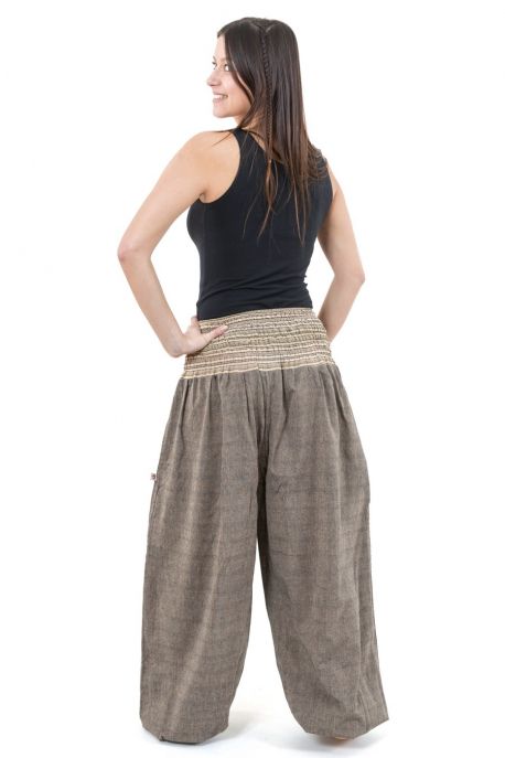Pantalon sarouel grande taille mixte natural chanvre chine