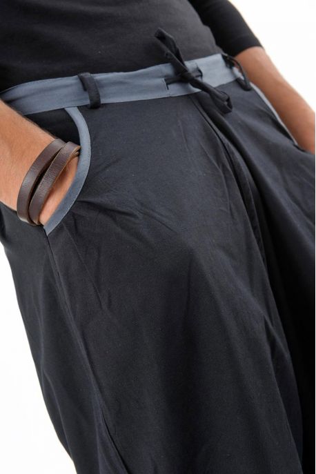 Pantalon homme Pradip Noir et gris personnalisable