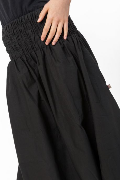 Sarouel ethnique grande taille mixte coton doux noir