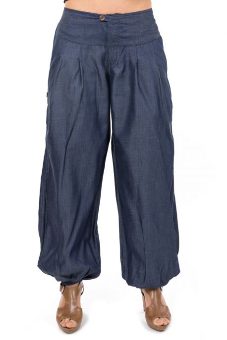 Pantalon denim ethnic street chic femme Nidana