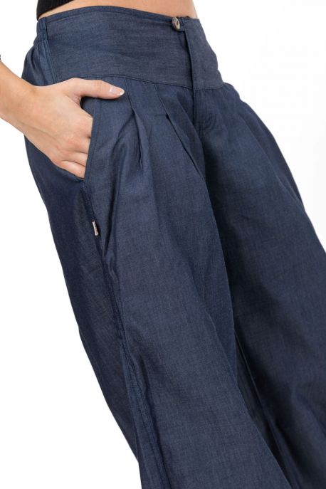Pantalon denim ethnic street chic femme Nidana