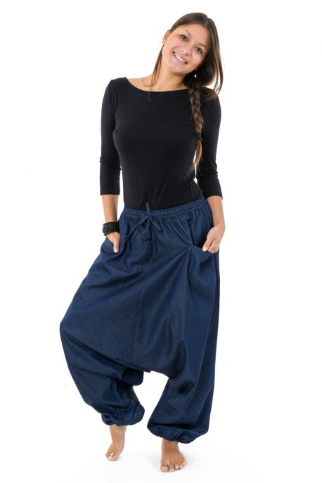 Pantalon sarouel jean denim street baba cool mixte Liam