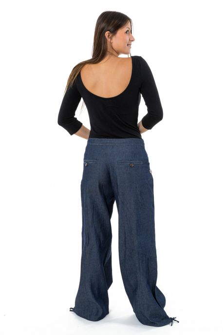 Pantalon blue jean hybride femme homme street chic Nila