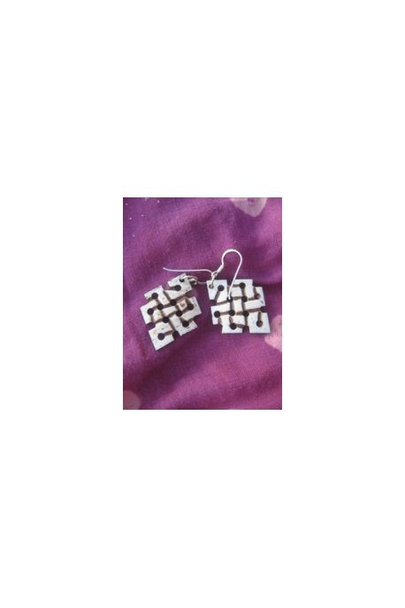 BO7010 Boucle d oreille os de buffle nepalais