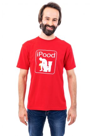 T-shirt humoristique wc IPood rouge