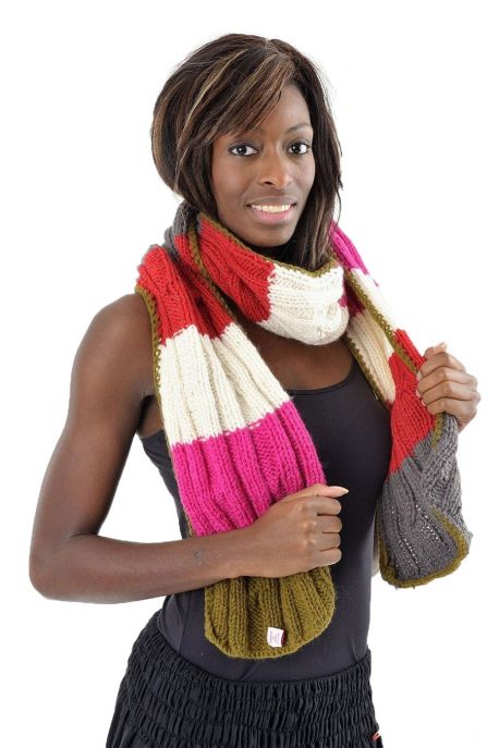 Echarpe pure laine douce multicolore