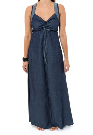 Robe Salopette Femme Coton Doux Yoddha - Confortable Et Décontractée, Taille S Au XXXL, Modèle Vert