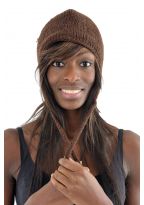 Bonnet marron brun pure laine et polaire douce du Nepal